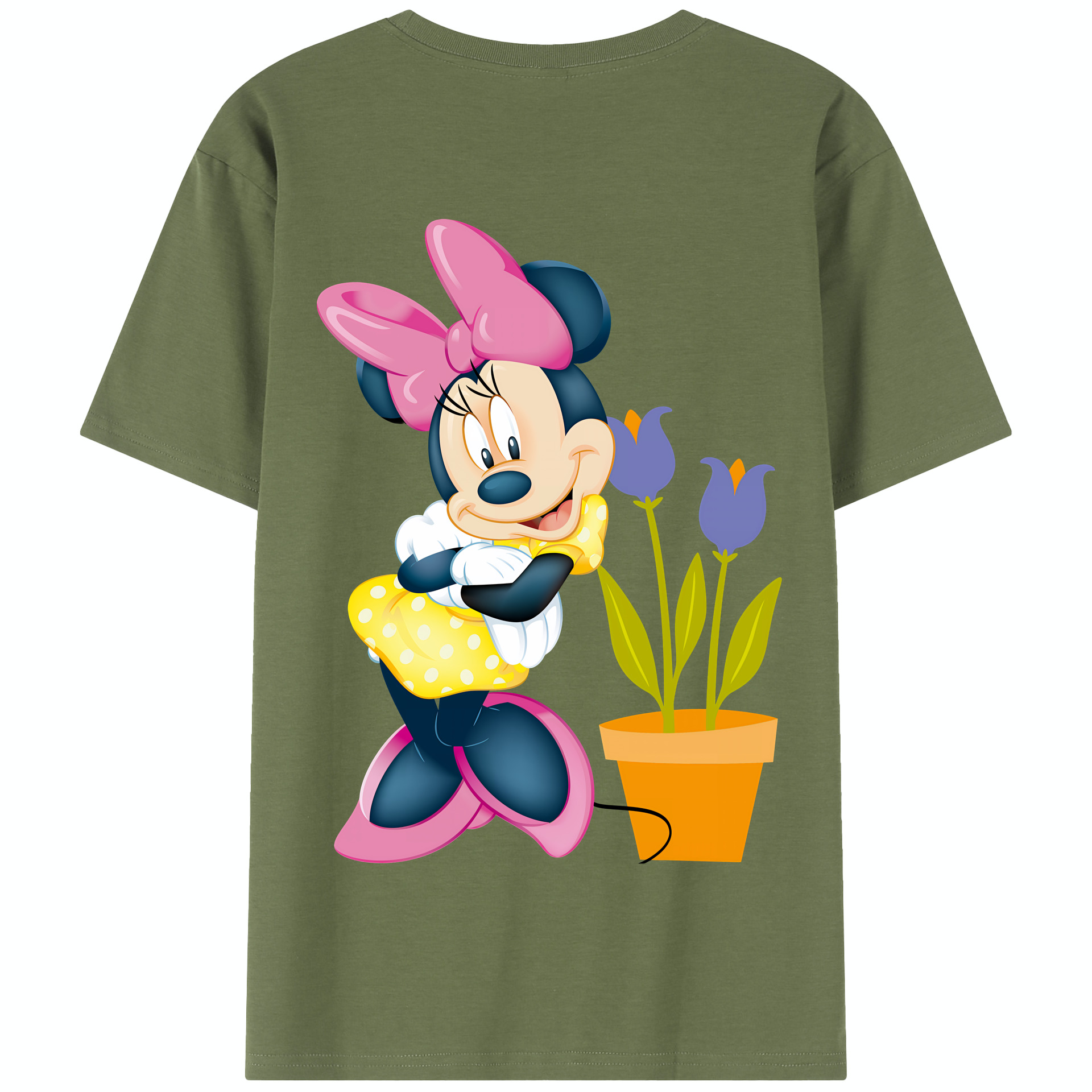 （画像用） ミッキーマウス Mickey Mouse 綿100％半袖Tシャツ（背面プリント）